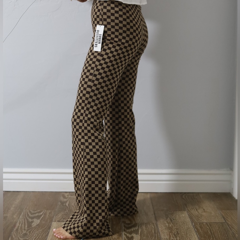 Urban outfitters checkered flare leggings